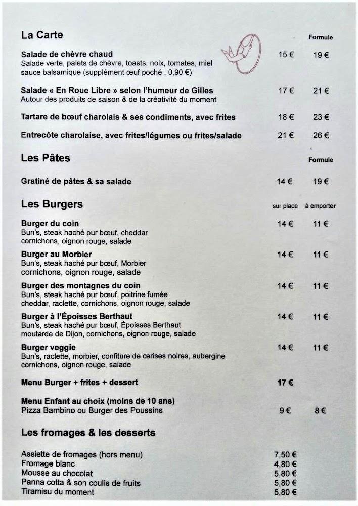 Pizzeria En Roue Libre - Menu Image 2